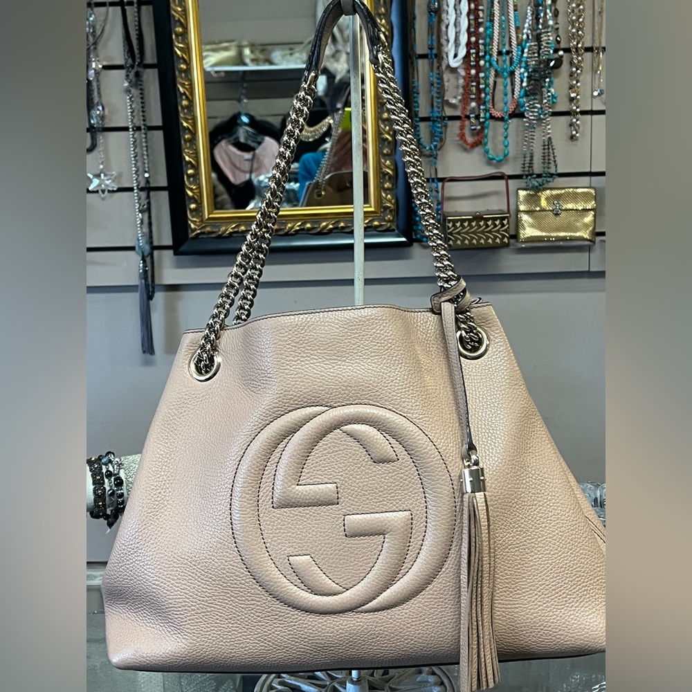 Gucci Interlocking G Shoulder Bag with Chain Straps